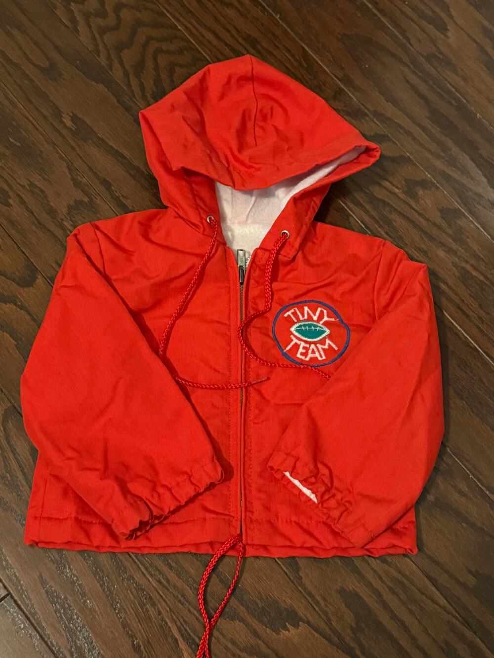 Vintage Gerber baby windbreaker jacket Red football size 18 months